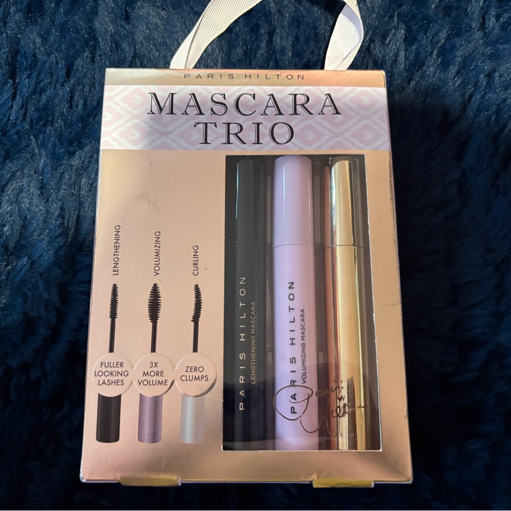 Paris Hilton Mascara Trio in Black, Pink, and Gold